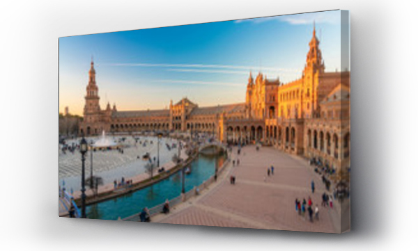 Wizualizacja Obrazu : #284187694 Long exposure of The Plaza de Espana, Seville, Spain