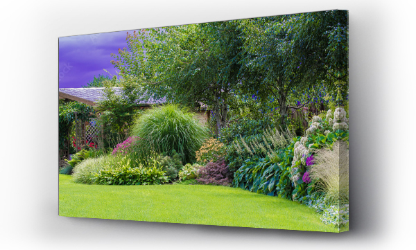 drzewa kwiaty, Kwiaty, ogród, ptaki, trawa, Woda ptaki