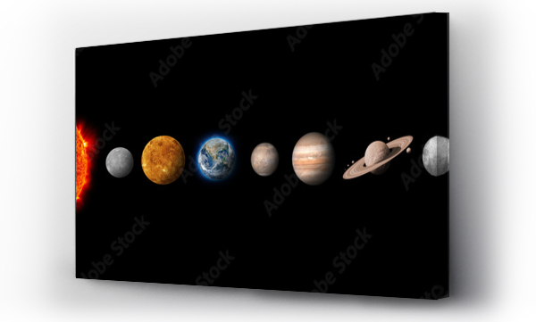 Układ Słoneczny składa się ze Słońca, Merkurego, Wenus, Ziemi, Marsa, Jowisza, Saturna, Urana, Neptuna, Plutona.Elementy tego obrazu dostarczone przez NASA