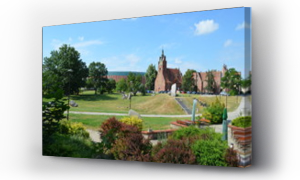 kościół, miasto, widok