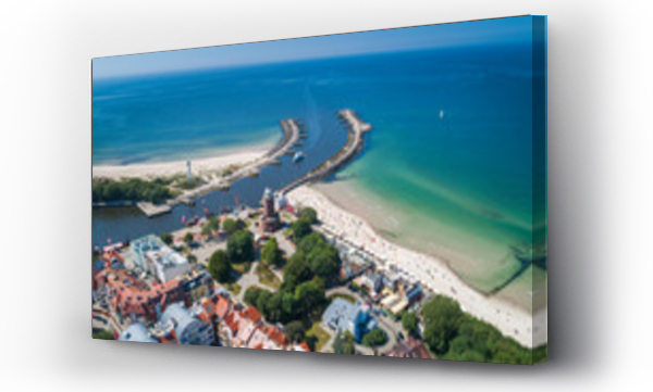 latarnia morska, pejzaż, żaglowce