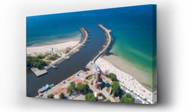 Bałtyk, Kolobrzeg, miasto, morze, pejzaż, żaglowce