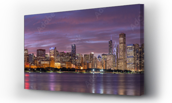 chicago, horyzont, Panorama, skyline