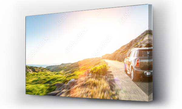 Wizualizacja Obrazu : #294664949 wynajem samochodu w hiszpanii krajobraz górski droga przy zachodzie słońca