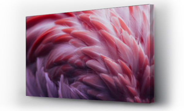 Wizualizacja Obrazu : #294788409 Beautiful close-up of the feathers of a pink flamingo bird. Creative background.
