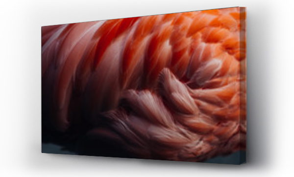 Wizualizacja Obrazu : #294788822 Beautiful close-up of the feathers of a pink flamingo bird. Creative background.