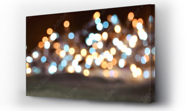 Wizualizacja Obrazu : #295254359 Abstrakter  Panorama Hintergrund mit Bokeh Lichtern - Weihnachten und Silvester Hintergrund