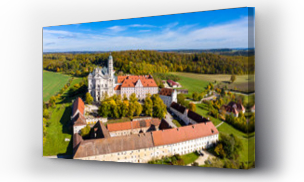 Wizualizacja Obrazu : #296365640 Aerial view Benedictine Monastery, Neresheim Abbey, Neresheim, Baden-Wuerttemberg, Germany