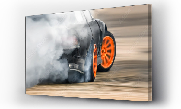 Wyścig drift samochód spalanie opon na torze prędkości