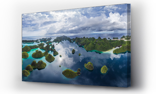Wizualizacja Obrazu : #298154135 Panoramic aerial view of Wajag Island at Raja Ampat, Indonesia