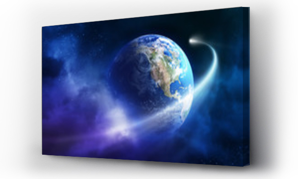 Wizualizacja Obrazu : #29996000 Comet moving passing planet earth