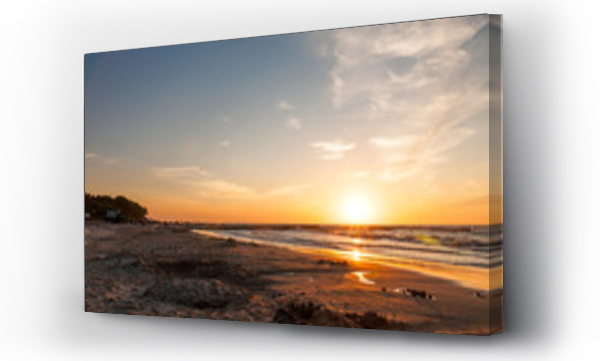 morze, słońca, zachód słońca