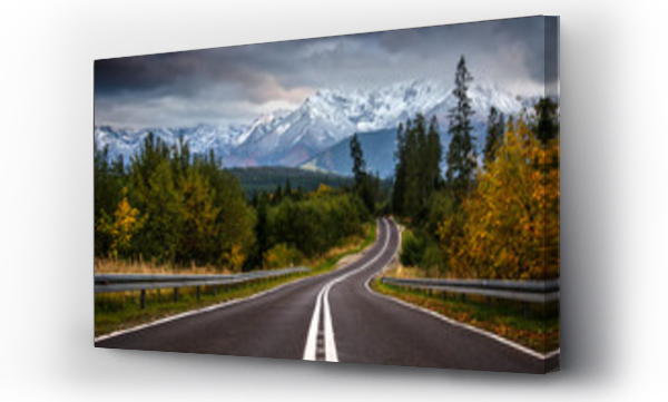 droga, góra, góry, jesień, jesień tatry, jesień tatry góry, krajobraz, śnieg, sposób, Tatry, tatry lato