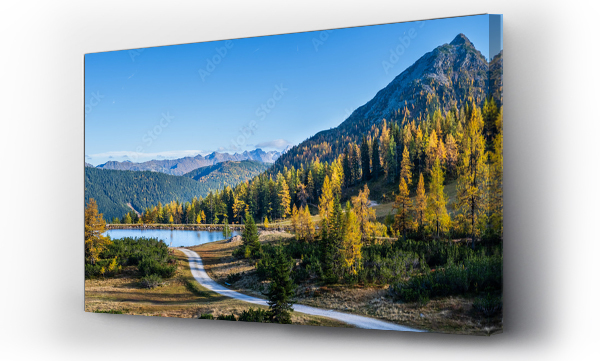 Wizualizacja Obrazu : #303350711 Spokojny jesienny widok na Alpy. Reiteralm, Steiermark, Austria.