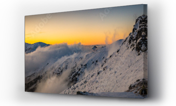 góry, pejzaż, Pejzaż górski, wiatr, zachód słońca