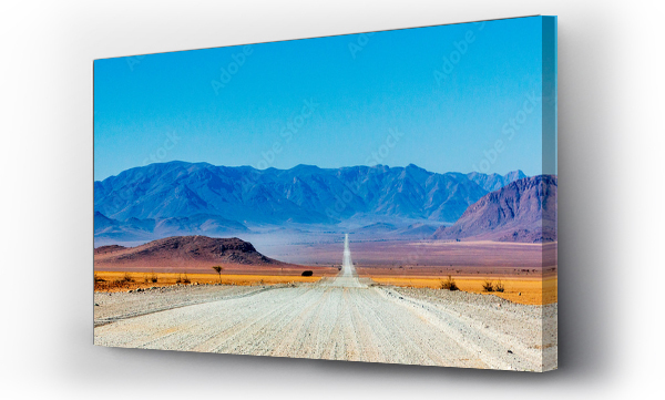 Droga szutrowa w Namibii - panorama - Afryka
