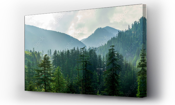 Wizualizacja Obrazu : #304817703 Górska dolina, Jibhi, Dolina Tirthan, Himachal Pradesh, Indie