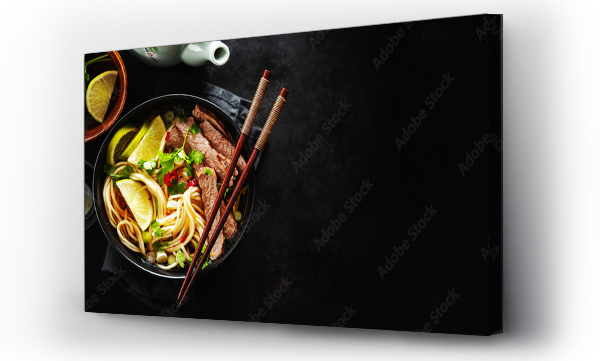 Wizualizacja Obrazu : #305886698 Tasty asian classic soup with noodles and meat
