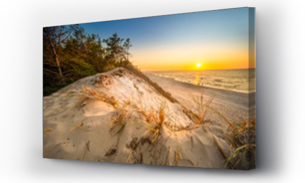 Bałtyk, bałtyk plaża, plaża, zachód, zachód słońca