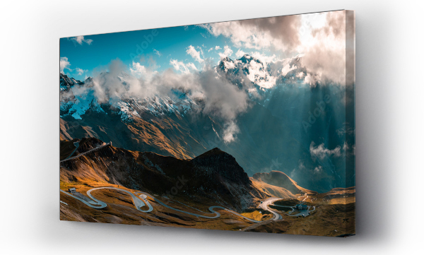 Wizualizacja Obrazu : #310414014 Panoramiczny obraz Grossglockner Alpine Road. Kręta droga w Alpach.