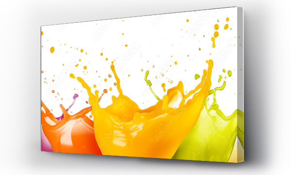 Kolekcja soku owocowego kolorowe rozpryski izolowane na białym tle.