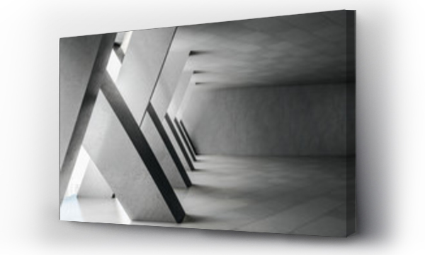 Wizualizacja Obrazu : #311162199 Minimalistic concrete interior with columns