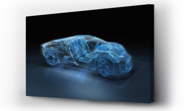 Wizualizacja Obrazu : #315111520 Computer generated image of blue, luxury sports car