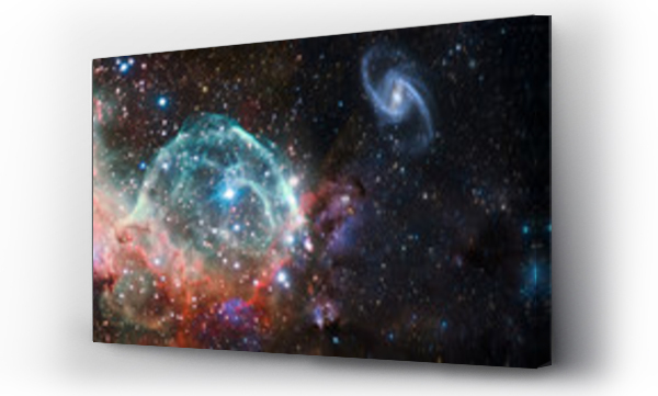 Wizualizacja Obrazu : #316550248 Mgławica i galaktyki w przestrzeni. Abstrakcyjny kosmos tło