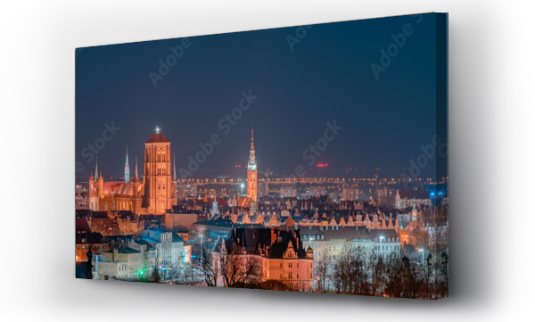 Wizualizacja Obrazu : #320631923 Night panorama of the city of Gda?sk