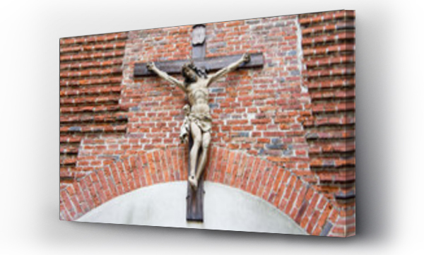 Wizualizacja Obrazu : #323863714 Crucifixion with Jesus. Background for Christianity and religion.