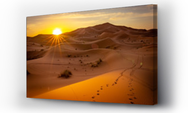 Wschód słońca na pustyni Sahara, Maroko