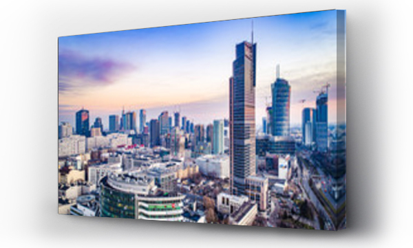 chmury, miasto, Warszawa, wieżowce