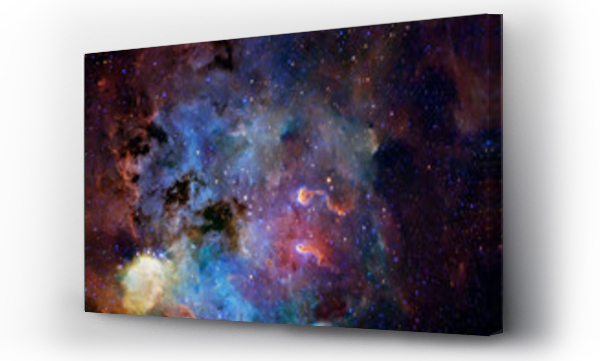 Wizualizacja Obrazu : #327831108 A beautiful nebula of different colors, with stars and galaxies. Elements of this image were furnished by NASA.