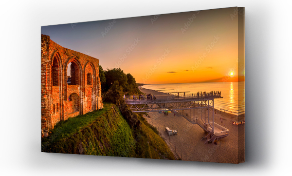 Bałtyk, bałtyk plaża, Bałtyk słońce, morze, morze bałtyckie, plaża, słońca, trzęsacz, zachód słońca, Zachód słońca morze