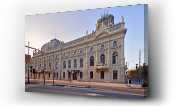 domy, ludzie, miasto, pałac, łódź