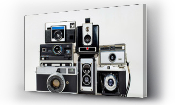 Wizualizacja Obrazu : #330848460 collection of retro cameras on isolated background