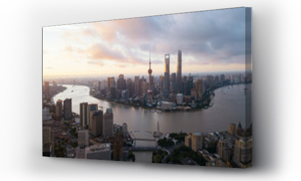 Wschód słońca panorama Szanghaju