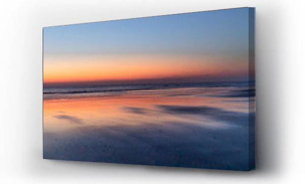 morze, plaża, zachód słońca