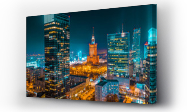 ameryka, miasto, Panorama, Warszawa