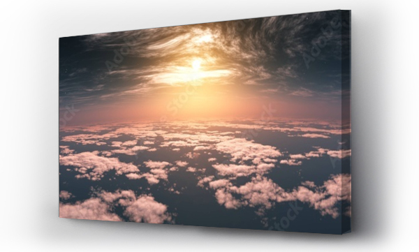 Wizualizacja Obrazu : #342457935 Beautiful clouds, panorama of clouds, above the clouds, clouds from above, flying above