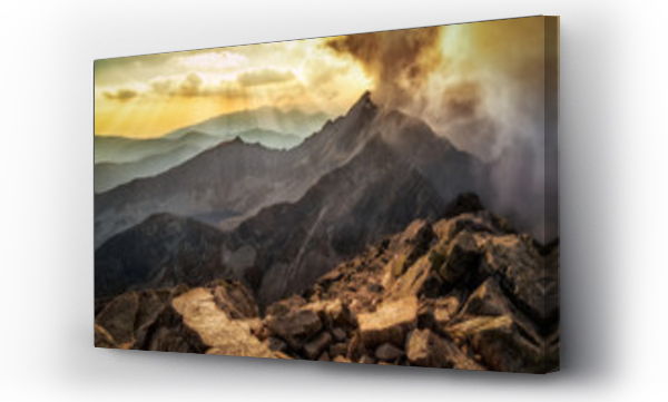 Wizualizacja Obrazu : #344466136 Dymi?ce szczyty w Tatrach Wysokich, widok z Koziego Wierchu
