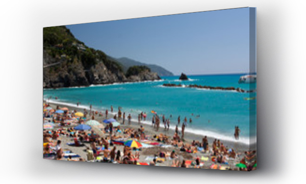 Wizualizacja Obrazu : #346617658 Widok na pla?? i zatok? - Monterosso Al Mare, Liguria, W?ochy