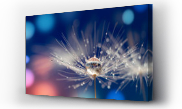 Wizualizacja Obrazu : #352523399 Abstract blurred nature background dandelion seeds parachute. Abstract nature bokeh pattern
