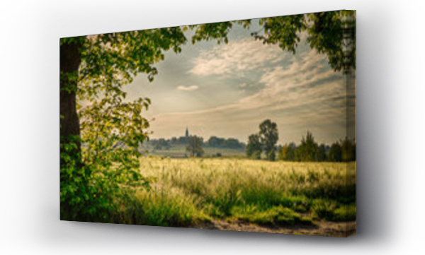 pejzaż, wieś, łąki