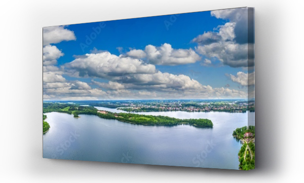 Wizualizacja Obrazu : #359753400 Panorama z lotu ptaka jeziora Czos w Mr?gowie  