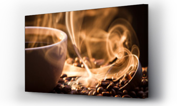 Wizualizacja Obrazu : #36532036 Dziwny złoty dym unoszący się z nasion kawy