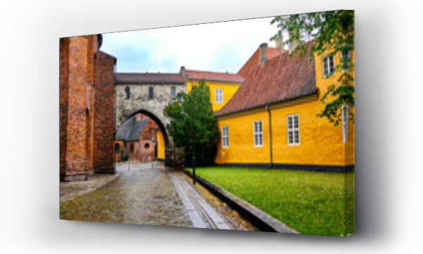 Wizualizacja Obrazu : #368968071 Roskilde, Denmark  The grounds of the Roskilde Cathedral and burial site of Danish kings.