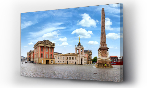 Wizualizacja Obrazu : #371693176 Old Market Square (Am Alten Markt) with Parliament and Obelisk in Potsdam, Germany