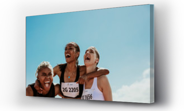 Wizualizacja Obrazu : #372027611 Group of female runners enjoying victory