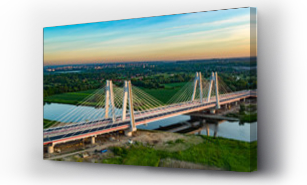 Wizualizacja Obrazu : #374008675 most na rzece z panoram? miasta